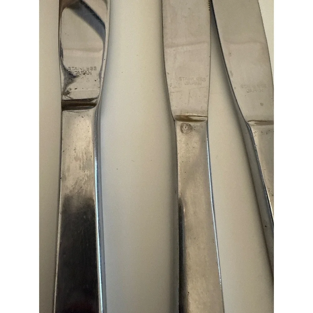 5 Hanford Forge Mystique‎ Dinner Knives Japan Stainless Floral Replacement